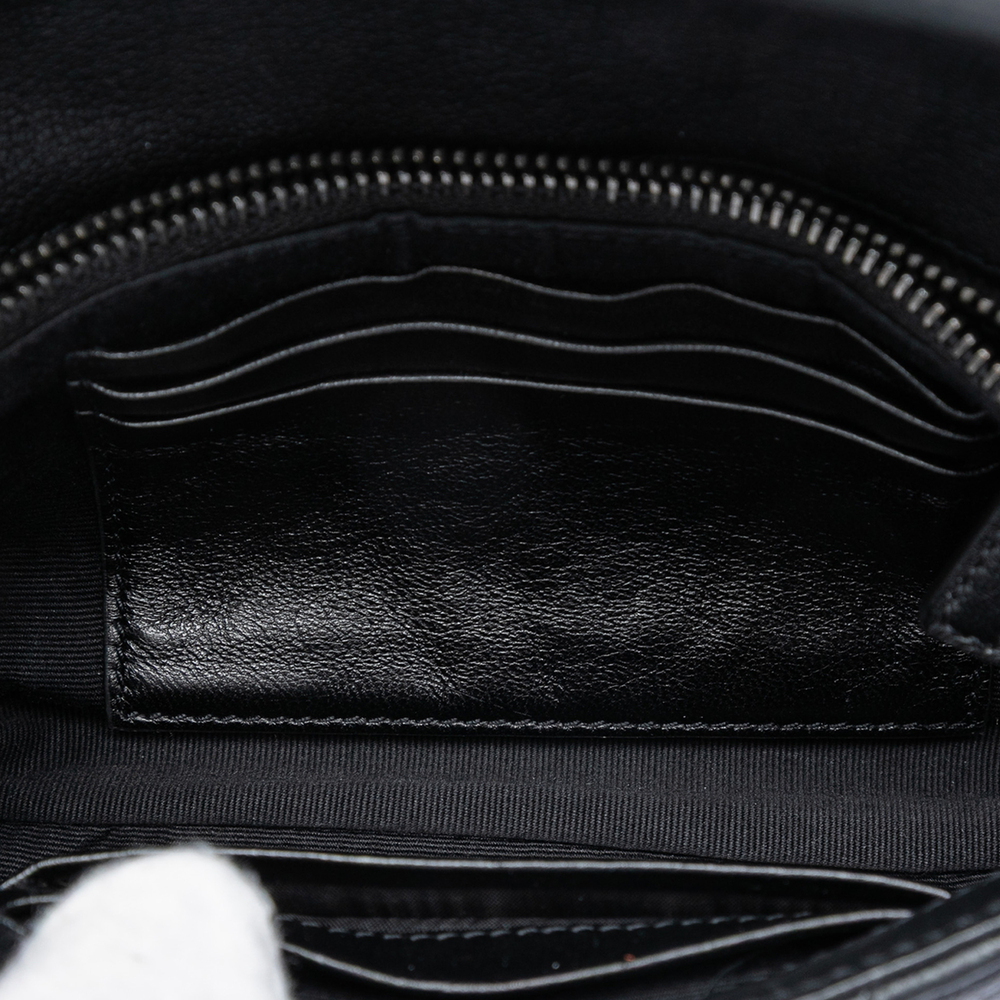 Pre-Loved Saint Laurent Mini Chevron Sheepskin Monogram College Satchel - Picture 4 of 7